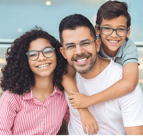 Stock image of family models giving a beautiful smile